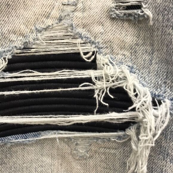 AMIRI Blue Skinny Distressed Jeans - Picture 6 of 16